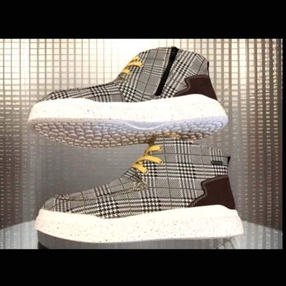 Plaid Black Yellow Fur Boot Zip-Up & Lace Romika Helsinki 02 Sz40 8-8.5 Sneakers - Picture 8 of 16